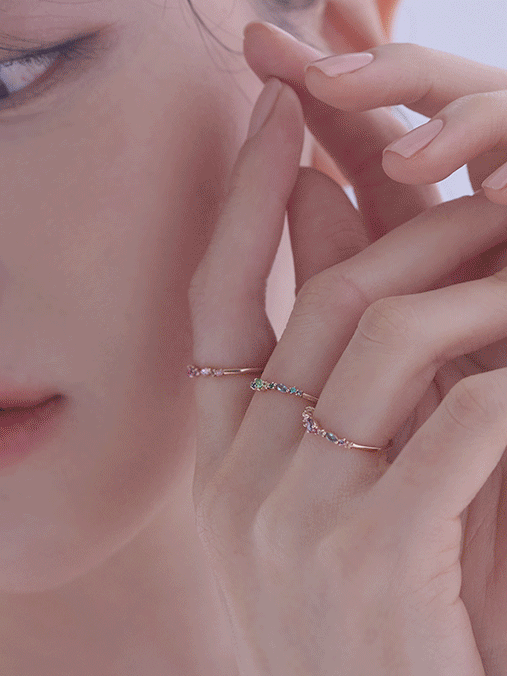 [Jewellery] 리쥬얼 14k 반지 (플로라링 &amp; 레터링)